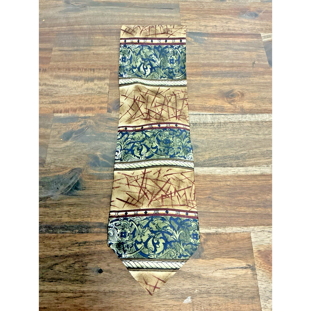 MOSA Vintage Multicolor Sandwashed Silk Tie 56x4